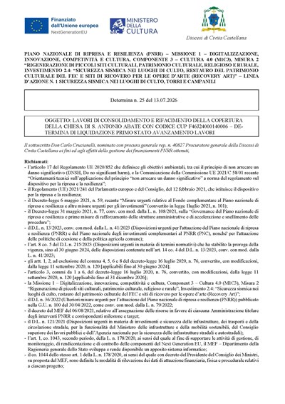 Determina n.25 - PNRR